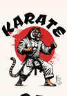 Karate Tiger Sticker